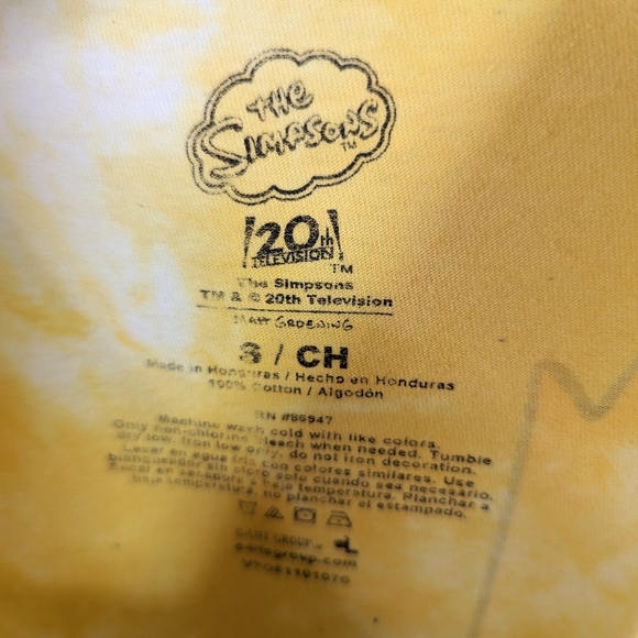 Vtg The Simpsons T Shirt S Yellow Tie Dye Sorry or Whatever Bart Simpson Graphic - Picture 9 of 10